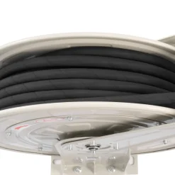 VEVOR Grease Hose Reel, 1/4 in x 50 ft Retractable, Spring Driven Auto Swivel Rewind, Max 10152 PSI, Heavy-Duty Carbon Steel Construction with Steel Wire Braided Hose, for Lube, Grease, Hydraulic Oil