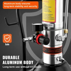 VEVOR Grease Pump, 50:1 Pressure Ratio Air Operated Grease Pump with 13 ft High Pressure Hose and Grease Gun, Pneumatic Grease Pump with Barrel Cap, Portable Lubrication Grease Pump 360° Gun Head
