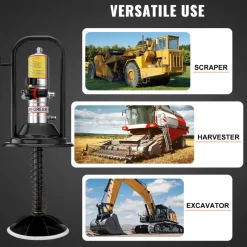 VEVOR Grease Pump, 50:1 Pressure Ratio Air Operated Grease Pump with 13 ft High Pressure Hose and Grease Gun, Pneumatic Grease Pump with Barrel Cap, Portable Lubrication Grease Pump 360° Gun Head