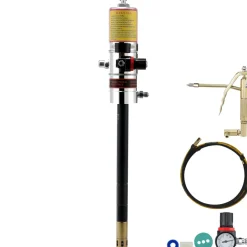 VEVOR Grease Pump, 50:1 Pressure Ratio Air Operated Grease Pump with 13 ft High Pressure Hose and Grease Gun, Pneumatic Grease Pump, Portable Lubrication Grease Pump with 360° Swivel Grease Gun Head