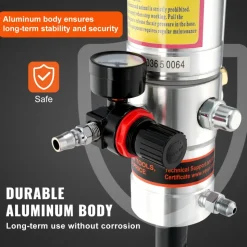VEVOR Grease Pump, 50:1 Pressure Ratio Air Operated Grease Pump with 13 ft High Pressure Hose and Grease Gun, Pneumatic Grease Pump, Portable Lubrication Grease Pump with 360° Swivel Grease Gun Head