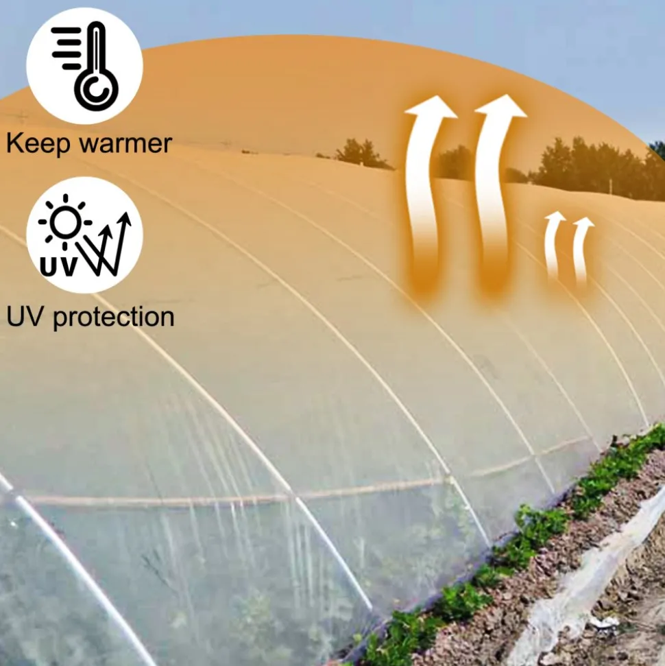 VEVOR Greenhouse Film 12 x 25 ft, Greenhouse Polyethylene Film 6 Mil Thickness, Greenhouse Clear Plastic Film UV Resistant, Polyethylene Film Keep Warming, Greenhouse Plastic Superior Toughness