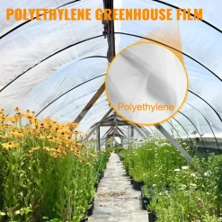 VEVOR Greenhouse Film 25 x 40 ft, Greenhouse Polyethylene Film 6 Mil Thickness, Greenhouse Plastic Greenhouse Clear Plastic Film UV Resistant, Polyethylene Film Keep Warming, Superior Strength