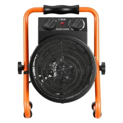 VEVOR Greenhouse Heater, 1500W Electric Space Heater with Thermostat, Fan & High Heat Modes, 25° Adjustable Angle, IPX4 & Overheat Protection, for Grow Tent, Greenhouse, Flower Room, Home Office