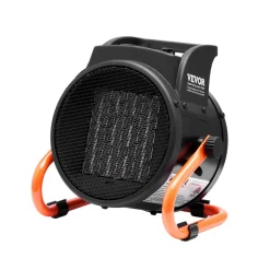 VEVOR Greenhouse Heater, 1500W PTC Fast Heating with Overheat Protection, 3-Speed Setting Small Grow Tent Heater, Electric Portable Heater Fan for Green House, Flower Room, Workplace