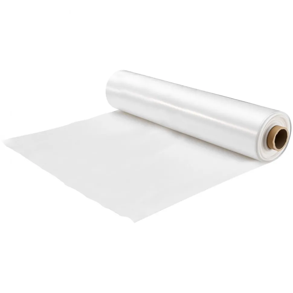 VEVOR Greenhouse Plastic Sheeting 10 x 100 ft 6 Mil Clear Polyethylene Film, for Farms Agriculture Garden Outdoor Plant, Water Sun Frost Wind Dust Resistant, Heavy Duty Thick Winter Hoop House Cover