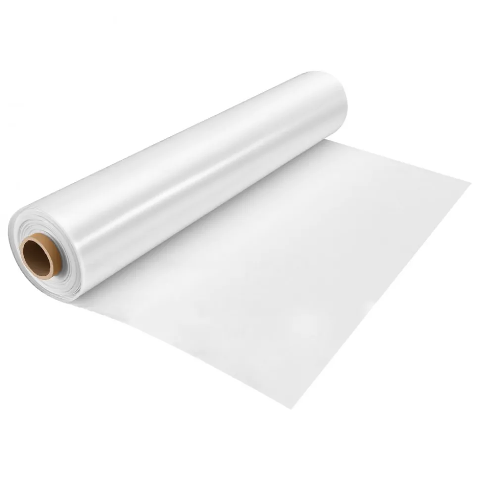 VEVOR Greenhouse Plastic Sheeting 12 x 100 ft 6 Mil Clear Polyethylene Film, for Farms Agriculture Garden Outdoor Plant, Water Sun Frost Wind Dust Resistant, Heavy Duty Thick Winter Hoop House Cover