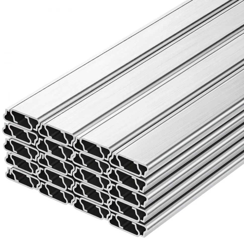 VEVOR Greenhouse Spring Wire and Lock Channel, 30 Packs 6.56 ft PVC-Coated Wiggle Wire & Aluminum Alloy Channel Bundle Kit with Included Screws, 0.05 in Thickened, Poly Film & Shade Cloth Attachments