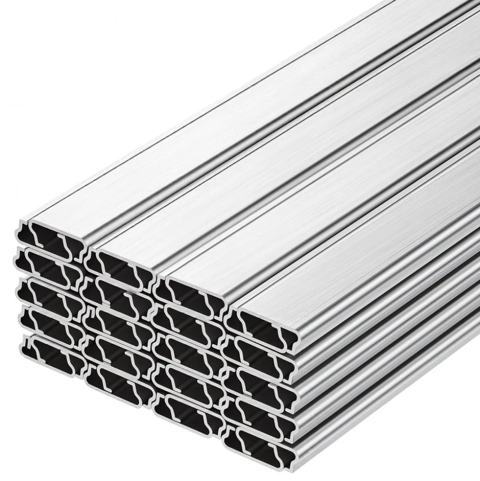VEVOR Greenhouse Spring Wire and Lock Channel, 30 Packs 6.56 ft PVC-Coated Wiggle Wire & Aluminum Alloy Channel Bundle Kit with Included Screws, 0.05 in Thickened, Poly Film & Shade Cloth Attachments