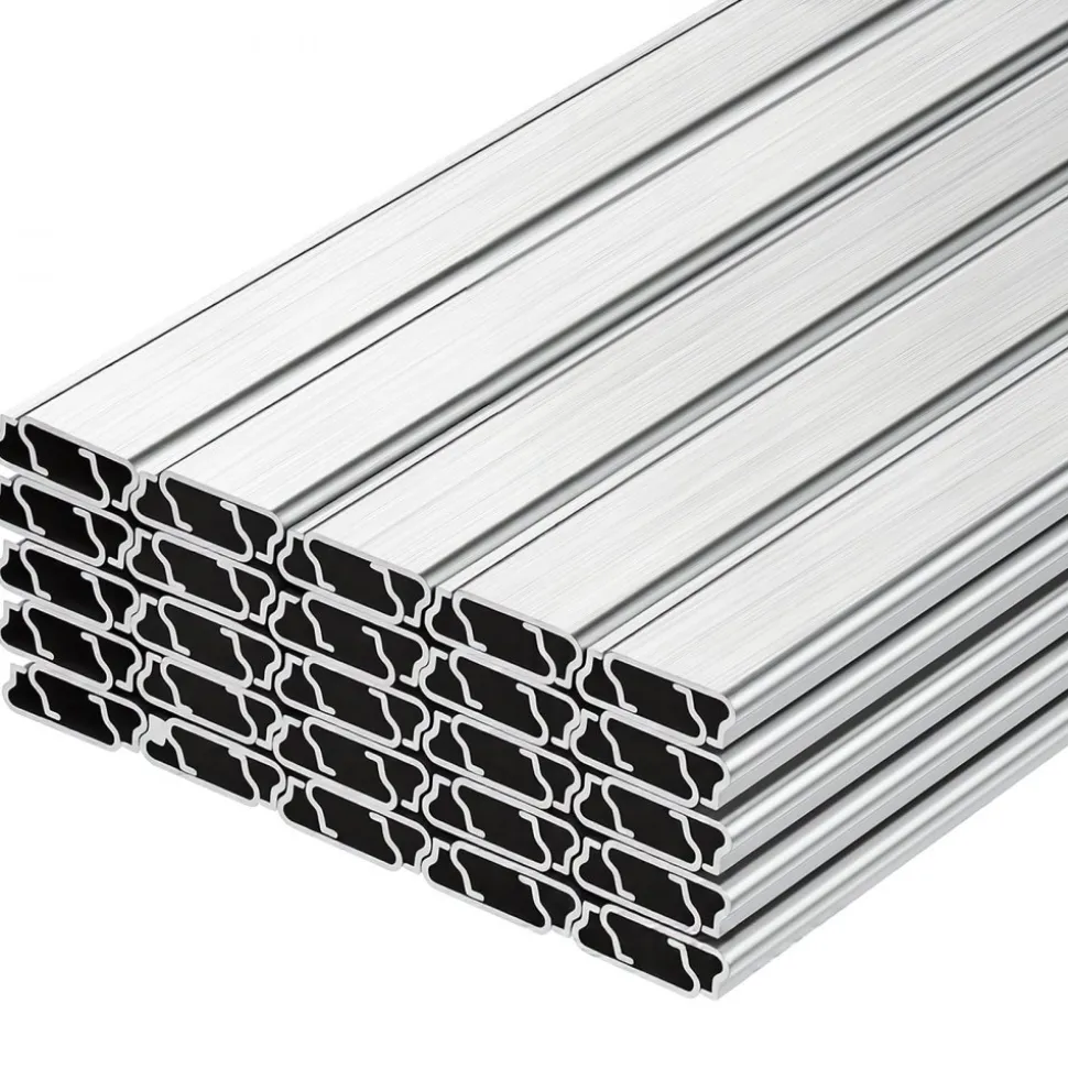 VEVOR Greenhouse Spring Wire and Lock Channel, 50 Packs 6.56 ft PVC-Coated Wiggle Wire & Aluminum Alloy Channel Bundle Kit with Included Screws, 0.05 in Thickened, Poly Film & Shade Cloth Attachments