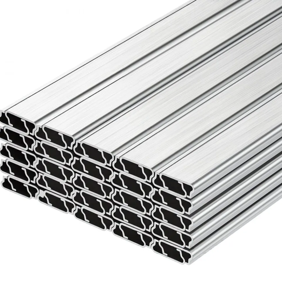 VEVOR Greenhouse Spring Wire and Lock Channel, 50 Packs 6.56 ft PVC-Coated Wiggle Wire & Aluminum Alloy Channel Bundle Kit with Included Screws, 0.05 in Thickened, Poly Film & Shade Cloth Attachments