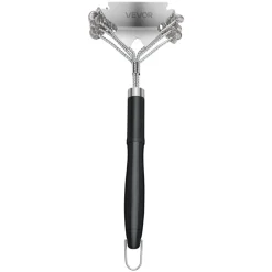 VEVOR Grill Brush and Scraper, BBQ Brush for Outdoor Grills, Stainless Steel Woven Wire, Bristle Free Barbecue Brushes for Porcelain, Charcoal, Grate Cleaner Grill Accessories, 17 in