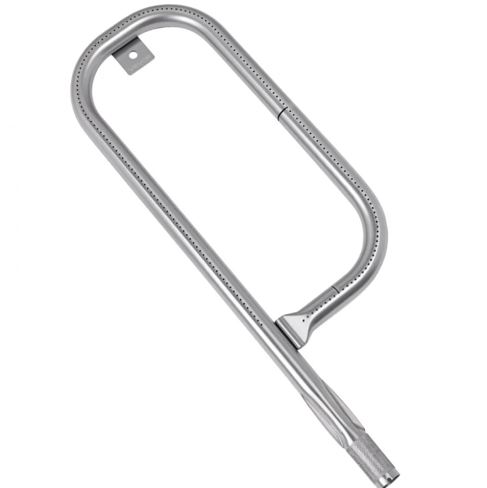 VEVOR Grill Burner Tube for Weber Q100, Q120, Q1000, Q1200, Baby Q Gas Grills, 17 inch 304 Stainless Steel Tube Burner for Weber 516001, 516002, 50060001, Replacement Part 69957, 60040, 41657, 45657