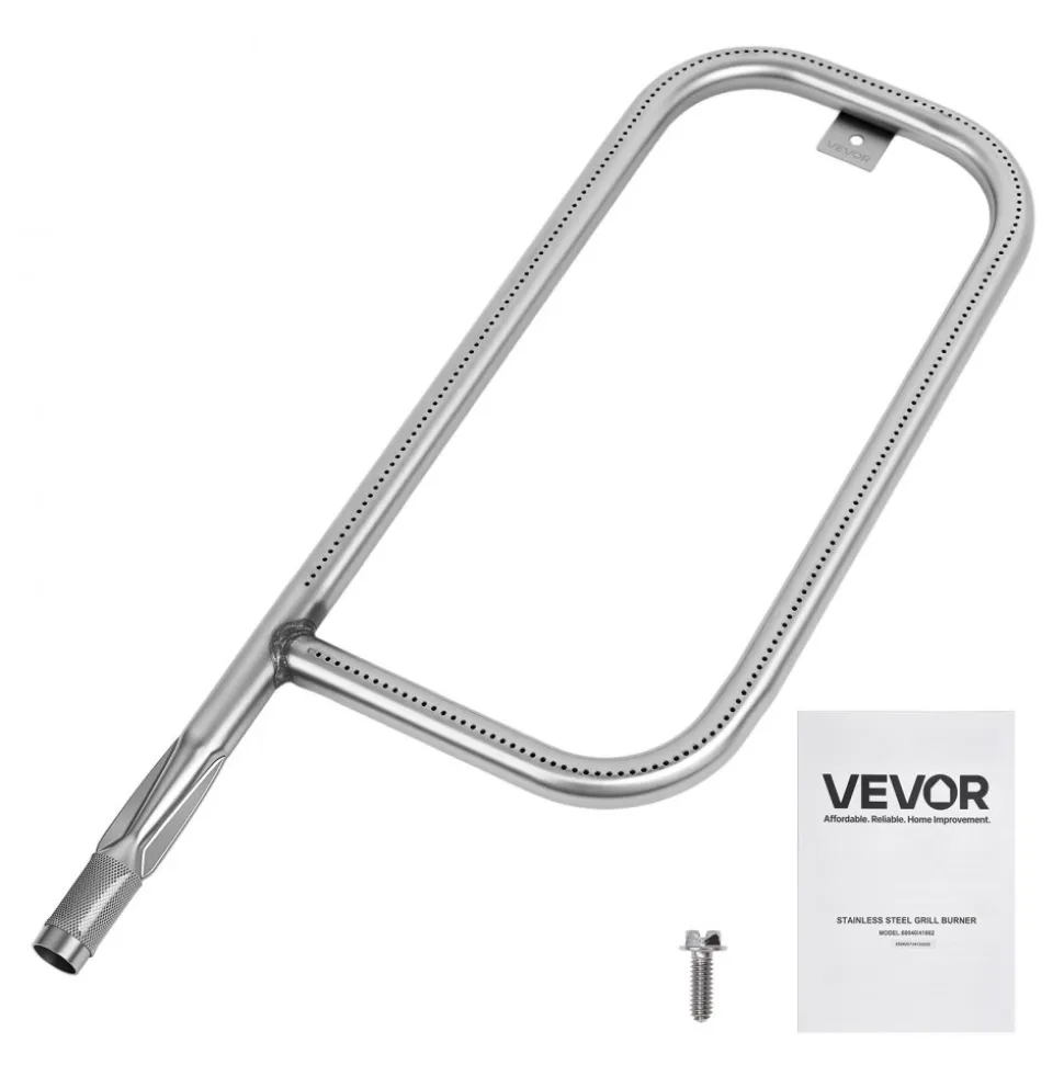 VEVOR Grill Burner Tube for Weber Q3200, Q300 (2013 & earlier), Q320, Q3000 (2014 & newer), 23.75 inch 304 Stainless Steel Tube Burner for Weber 404341, 57060001, 586002, Replacement Part 60036, 80385