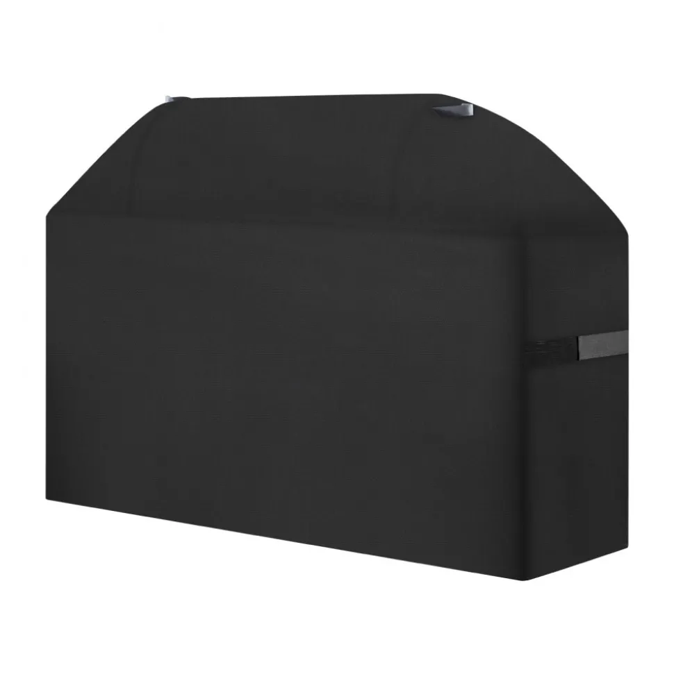VEVOR Grill Cover, 63 inch BBQ Covers for Outdoor Grills, Waterproof, Fade Resistant, Weather Resistant Heavy Duty 600D Polyester, Easy On/Off, with Hook-and-Loop Straps, Black
