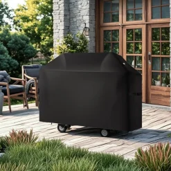 VEVOR Grill Cover, 59 inch BBQ Covers for Outdoor Grills, Waterproof, Fade Resistant, Weather Resistant Heavy Duty 600D Polyester, Easy On/Off, with Secure Buckles, Black