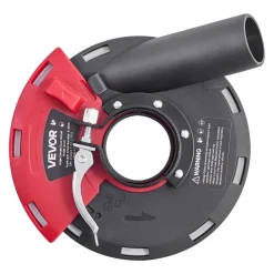 VEVOR Grinding Dust Shroud for Angle Grinder, Universal 4-5 in, Surface Grinder Dust Shroud with 6 Clamping Washers & 5 in Diamond Grinding Cup Wheel, Connect to Vacuum Cleaner, for Wood Concrete Wall