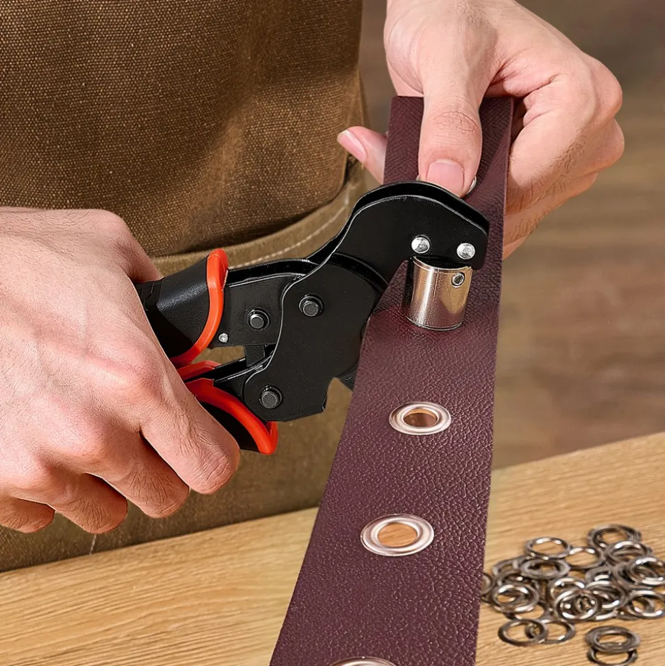 VEVOR Grommet Tool Kit 1/2" Eyelet Tool Kit with 500 PCS Silver Grommets, with Eyelets and Washers, Manual Grommet Press Pliers, Hole Punch, and Block, for Leather, Tarps, Shoes, Crafts, and Fabric