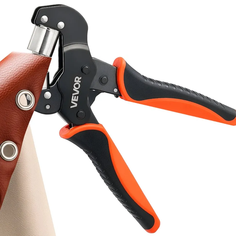 VEVOR Grommet Tool Kit 1/2" Eyelet Tool Kit with 500 PCS Silver Grommets, with Eyelets and Washers, Manual Grommet Press Pliers, Hole Punch, and Block, for Leather, Tarps, Shoes, Crafts, and Fabric
