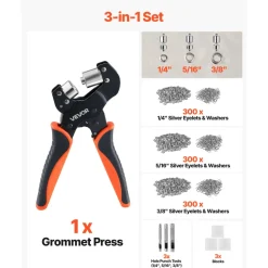VEVOR Grommet Tool Kit 1/4