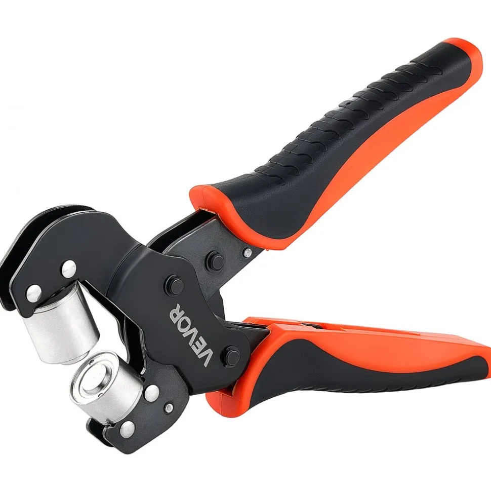 VEVOR Grommet Tool Kit 5/16" 3/8" 1/2" 900 PCS Grommets Eyelet Tool Kit, with Eyelets and Washers, Manual Grommet Press Pliers, Hole Punch Tools, Blocks, for Leather, Tarps, Shoes, Crafts, Fabric