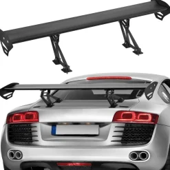VEVOR GT Wing Car Spoiler, 43.3 inch Universal Spoiler with Single Deck, Adjustable Lightweight Aluminum, Car Rear Spoiler Wing, Racing Spoiler BGW/JDM Drift Black