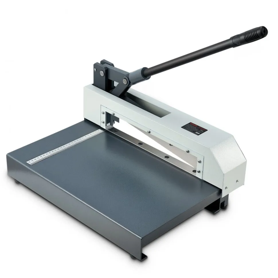 VEVOR Guillotine Sheet Metal Shear, 12 in Manual Hand Plate Shear, Heavy Duty Metal Plate Cutter Tool, with Solid Steel Frame, High Precision, for Cutting PCB Boards, Aluminum, Steel, Copper, Plastic