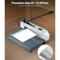 VEVOR Guillotine Sheet Metal Shear, 12 in Manual Hand Plate Shear, Heavy Duty Metal Plate Cutter Tool, with Solid Steel Frame, High Precision, for Cutting PCB Boards, Aluminum, Steel, Copper, Plastic