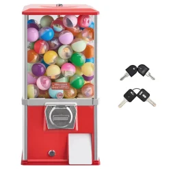 VEVOR Gumball Machine, 21 inch Height Candy Vending Machine Dispenser, 25-Cent Vending Machines for Shopping Malls, Supermarkets, Amusement Parks, Arcades, Holds Up to 180 1.77 inch Spherical Candies