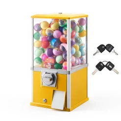 VEVOR Gumball Machine, 21 inch Height Candy Vending Machine Dispenser, 25-Cent Vending Machines for Shopping Malls, Supermarkets, Amusement Parks, Arcades, Holds Up to 180 1.77 inch Spherical Candies