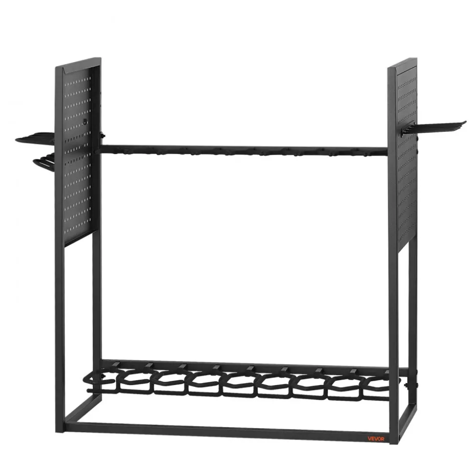 VEVOR Gun Rack, Floor Standing, Indoor Heavy Duty Steel Rifle Shotgun Rack Stand, Freestanding Gun Display Storage with Magazine Holder, Holds up to 9 Rifles and 4 Pistols, for Home Garage Storage
