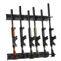 VEVOR Gun Rack, Indoor Gun Rack Wall Mount, 6-Slot Vertical Rifle Shotgun Gun Rack, 180 lb Heavy Duty Metal Wall Gun Rack Display Stand with Soft Padding