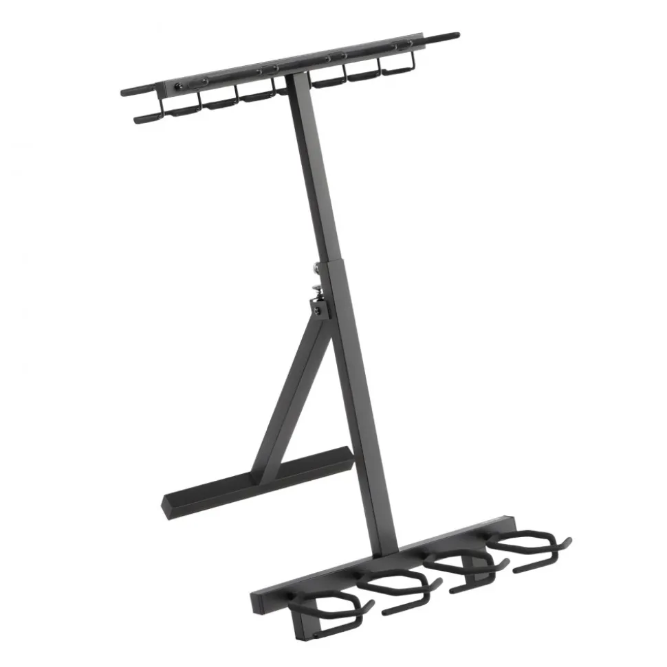 VEVOR Gun Rack, Portable, Folding Heavy Duty Steel Rifle Shotgun Rack Stand, Freestanding Indoor Outdoor Gun Display Storage, Holds Up to 7 Pistols and 4 Rifles or Shotguns, for Shooting Hunting Range