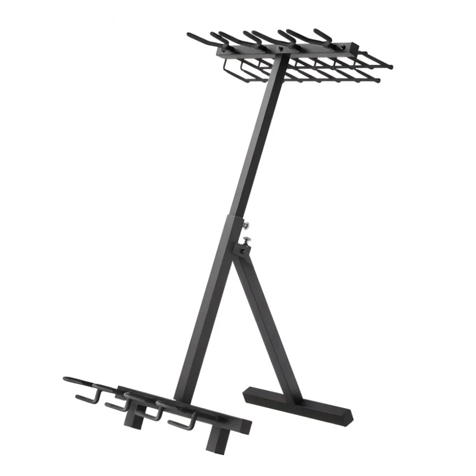 VEVOR Gun Rack, Portable, Folding Heavy Duty Steel Rifle Shotgun Rack Stand, Freestanding Indoor Outdoor Gun Display Storage, Holds Up to 7 Pistols and 4 Rifles or Shotguns, for Shooting Hunting Range