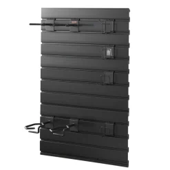 VEVOR Gun Rack, Wall Mount, Tactical Rifle Shotgun Handgun Storage, Heavy-Duty PVC Panels & Steel Wall Racks, Securely Holds up to 2 Rifles & 4 Pistols, Modular Firearms Gun Gear Accessories Organizer