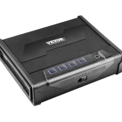 VEVOR Gun Safe for Pistols, Biometric Gun Safe with Three Quick Access Ways of Fingerprints, Passwords and Keys, Handgun Safe for 2 Pistols for Home, Bedside, Nightstand, Car