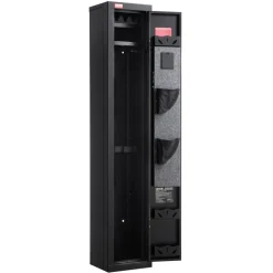 VEVOR Gun Safe, Heavy Duty Cold-Rolled Steel Fireproof Rifle Cabinet with Digital Keypad & Key, Large Long Gun Cabinet with Magazine and LED Lighting, Adjustable Racks for Rifles, Pistols, Shotgun