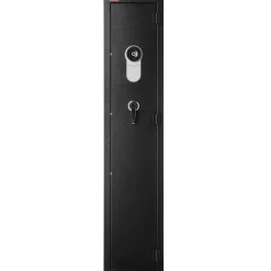 VEVOR Gun Safe, Heavy Duty Cold-Rolled Steel Fireproof Rifle Cabinet with Fingerprint, Digital Keypad & Key, Large Long Gun Cabinet with Magazine and LED, Adjustable Racks for Rifles, Pistols, Shotgun