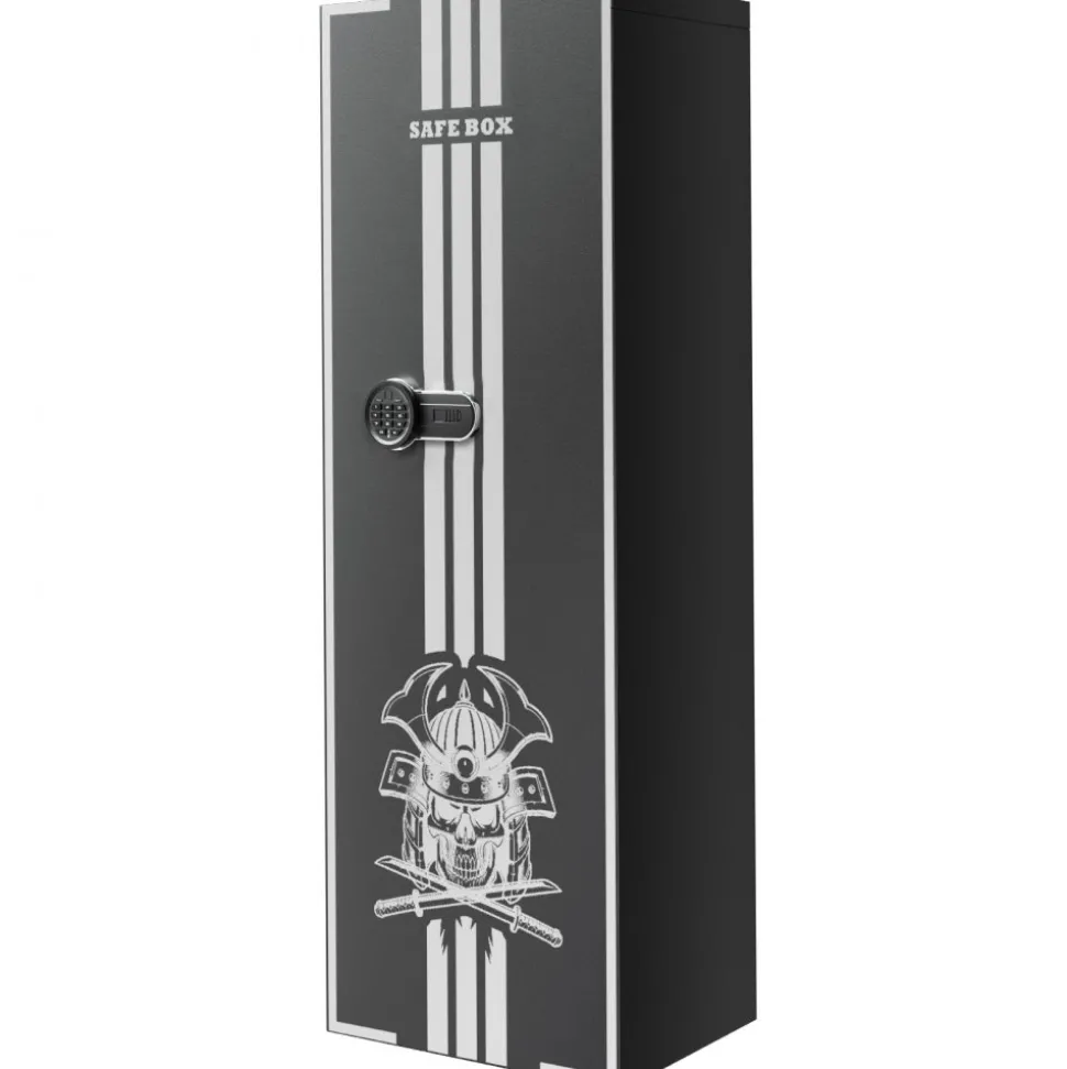 VEVOR 4 Gun Safe, Long Gun Cabinet for Rifles and Pistols, Quick Access Rifle Safe with 3 Ammo Slots and 2 Adjustable Racks, Large Digital Cabinet with Key and Password Lock