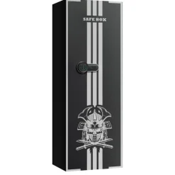 VEVOR 4 Gun Safe, Long Gun Cabinet for Rifles and Pistols, Quick Access Rifle Safe with 3 Ammo Slots and 2 Adjustable Racks, Large Digital Cabinet with Key and Password Lock