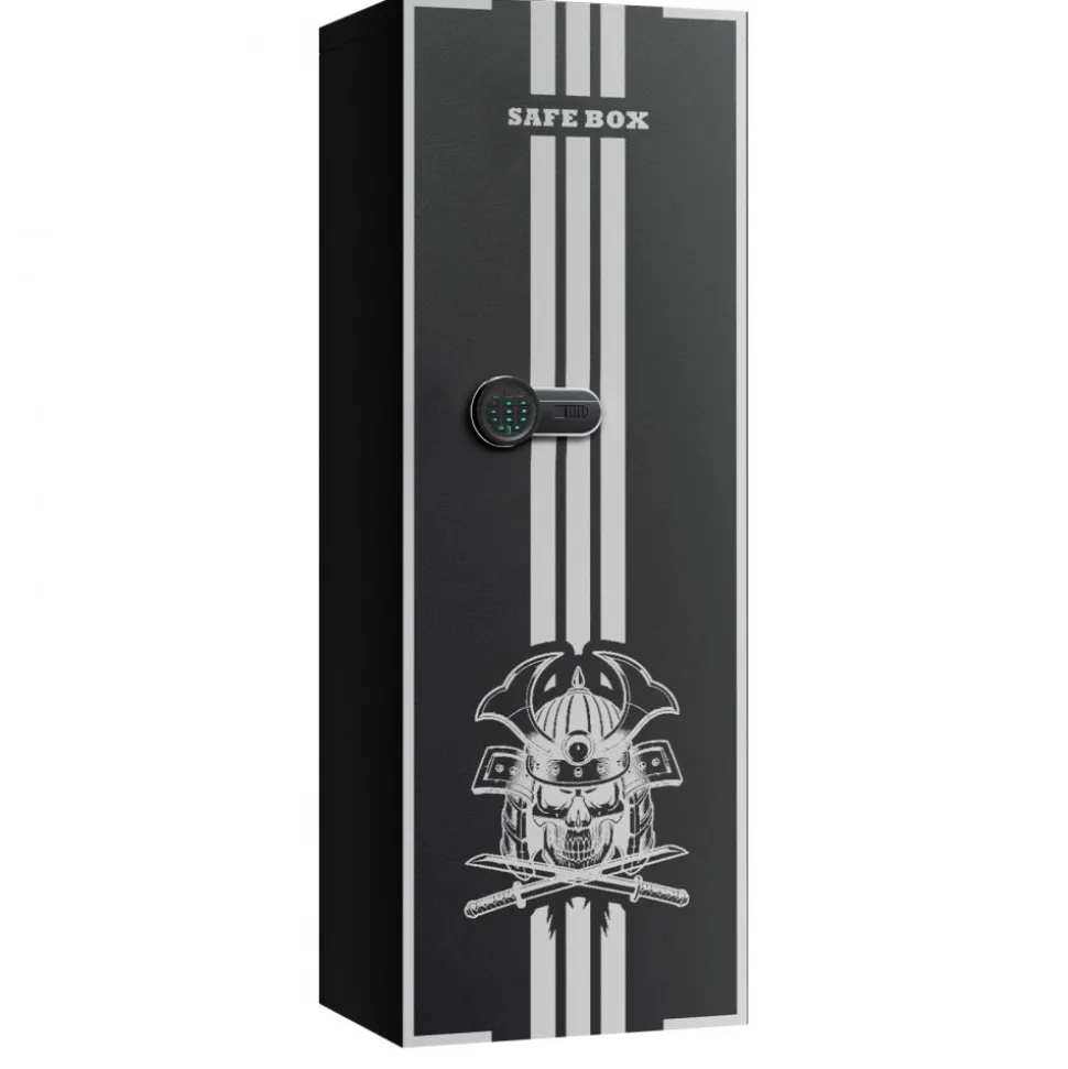 VEVOR 4 Gun Safe, Long Gun Cabinet for Rifles and Pistols, Quick Access Rifle Safe with 3 Ammo Slots and 2 Adjustable Racks, Large Digital Cabinet with Key and Password Lock