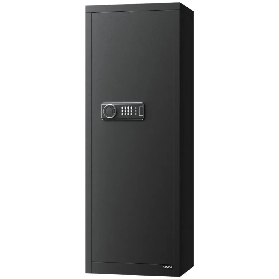 VEVOR 6-8 Gun Safe, Long Gun Cabinet for Rifles and Pistols, Quick Access Rifle Safe with 3 Ammo Slots and 2 Adjustable Racks, Large Digital Cabinet with Key and Password Lock