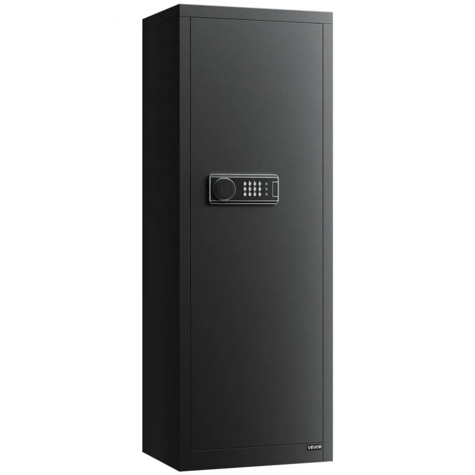 VEVOR 6-8 Gun Safe, Long Gun Cabinet for Rifles and Pistols, Quick Access Rifle Safe with 3 Ammo Slots and 2 Adjustable Racks, Large Digital Cabinet with Key and Password Lock