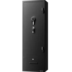 VEVOR 4 Gun Safe, Long Gun Cabinet for Rifles and Pistols, Quick Access Rifle Safe with 2 Ammo Slots, 2 Pistol Pockets & 2 Adjustable Racks, Large Digital Cabinet with Key and Password Lock