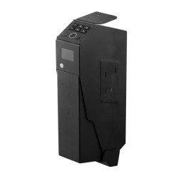 VEVOR Gun Safe, Slider Handgun Gun Safe with Screen, Fingerprint/Password/Key, 3-Way Quick Access Firearm Case Box with LED for 1 Pistol & Magazine, Mounted Gun Box for Nightstand Bedside Desk Car