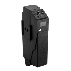 VEVOR Gun Safe, Slider Handgun Gun Safe with Screen, Fingerprint/Password/Key, 3-Way Quick Access Firearm Case Box with LED for 1 Pistol & Magazine, Mounted Gun Box for Nightstand Bedside Desk Car