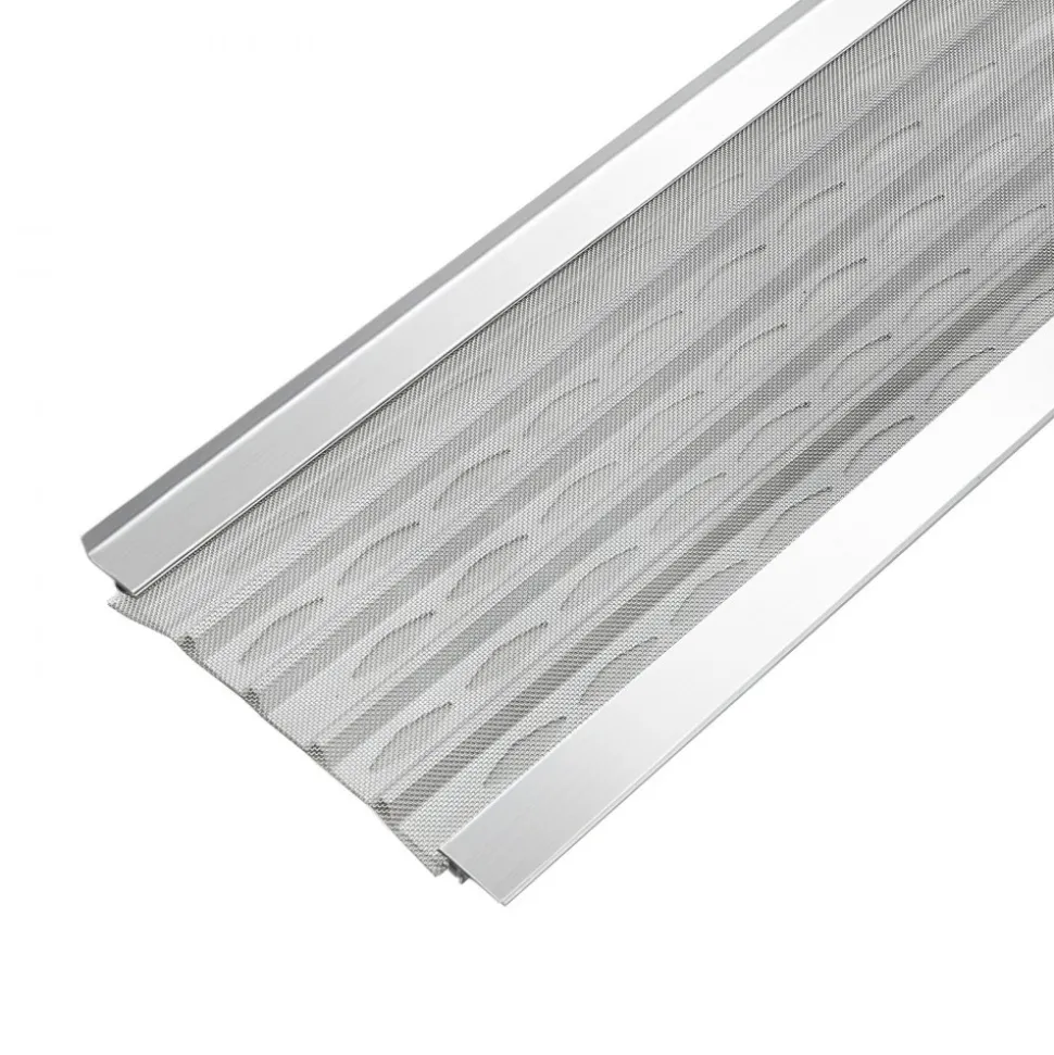 VEVOR Gutter Guard, 5 in Aluminum Gutter Cover with Stainless Steel Micro Mesh, Heavy-Duty 100ft Length, 0.04in Thick, Leaf Guard for Debris and Pine Needles, Easy DIY Install, Screws Included, 20 PCS