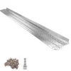 VEVOR Gutter Guard, 5 inch Aluminum Gutter Cover Heavy-Duty, 32ft Length Protection Cover for Leaf & Debris, 0.02 in Thickness Mill Finish, Easy DIY Install, Fast Drainage, Screws Included, 8 PCS