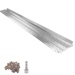 VEVOR Gutter Guard, 5 inch Aluminum Gutter Cover Heavy-Duty, 32ft Length Protection Cover for Leaf & Debris, 0.02 in Thickness Mill Finish, Easy DIY Install, Fast Drainage, Screws Included, 8 PCS