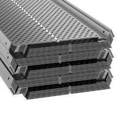 VEVOR Gutter Guard, 6 inch Width, Aluminum Leaf Filter DIY Gutter Cover, 52 PCS 208 ft Total Length, 0.157'' Hole Diameter & 0.02'' Thick Gutter Guards Fits Any Roof or Gutter Type